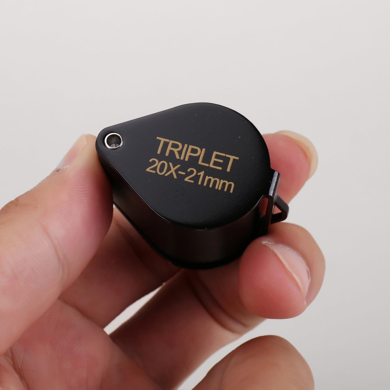 Loupe À Lentille Optique 20x Cadre Métallique Pliable Portable