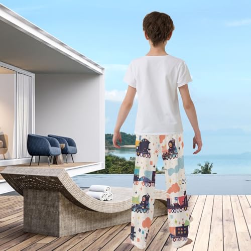 visesunny Boys' Pants Colorful Train Star Jogger Pants Elastic Waist Long Bottoms Trousers with Pockets3