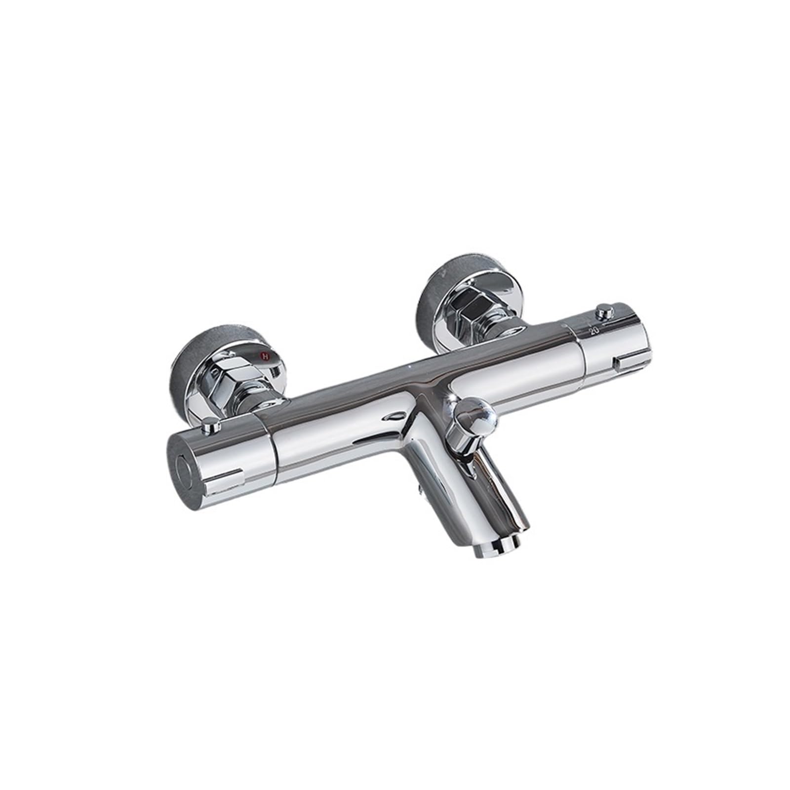 Thermostatic Bathtub Shower Faucet Chrome Thermostatic Mixer Value Dual Handle Wall Mounted Bathroom Shower Mixer Taps(Chrome A)