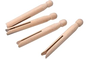 12 Pack Natural Wooden Clothespins for Crafts and Decorations