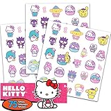 Hello Kitty Tattoos Party Favors Pack ~ Bundle Includes 75 Hello Kitty Temporary Tattoos (Hello Kitty Party Supplies)