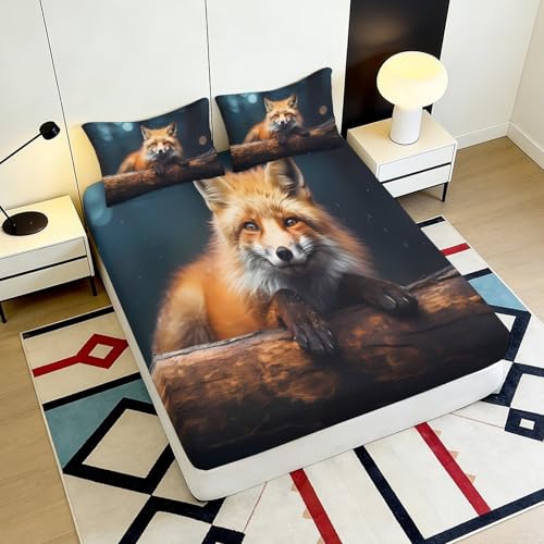 Drap housse renard 140x200 grande poche pour matelas épais - 6