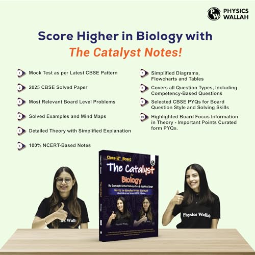 Image of PW Class 12 Board The Catalyst For Biology with Most Relevant Practice Questions Booklet By Samapti Mam & Yashika Mam For 2026 Exam | Handwritten Notes | Detailed Theory, PYQs