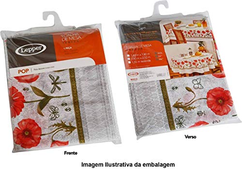 Toalha Estampada Retangular 6 Lugares Aline 1,40 m x 2,10 m Com 1 peça