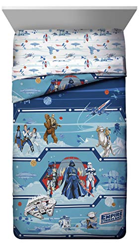 Image of Jay Franco Star Wars Empire Strikes Back 4 Piece Twin Bed Set - Includes Reversible Comforter & Sheet Set - Super Soft Fade Resistant Microfiber