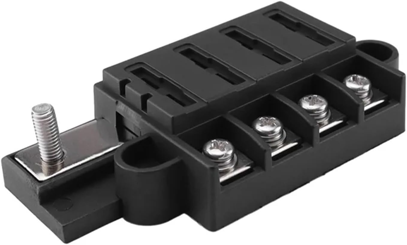 Prominent Car Boat Fuse Box Holder Fuse Holder Compact 1 in 4 Out Circuit 4 Way Blade Fuse Holder Block