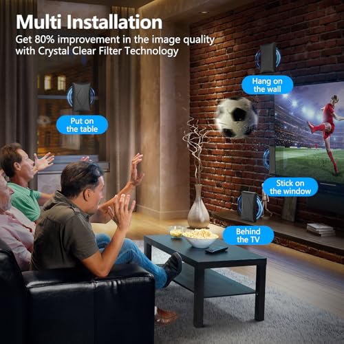 image for A8cyc8R 2025 TV Antenna Indoor Antenna for Smart TV, 2200+ Miles Long 
