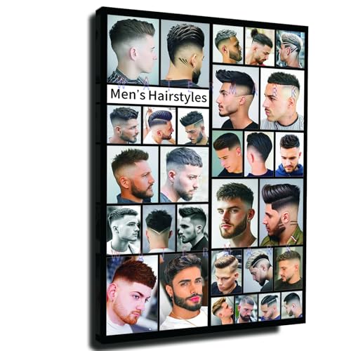 2025 Barber Poster - Barber Shop Men's Hairstyles Poster -