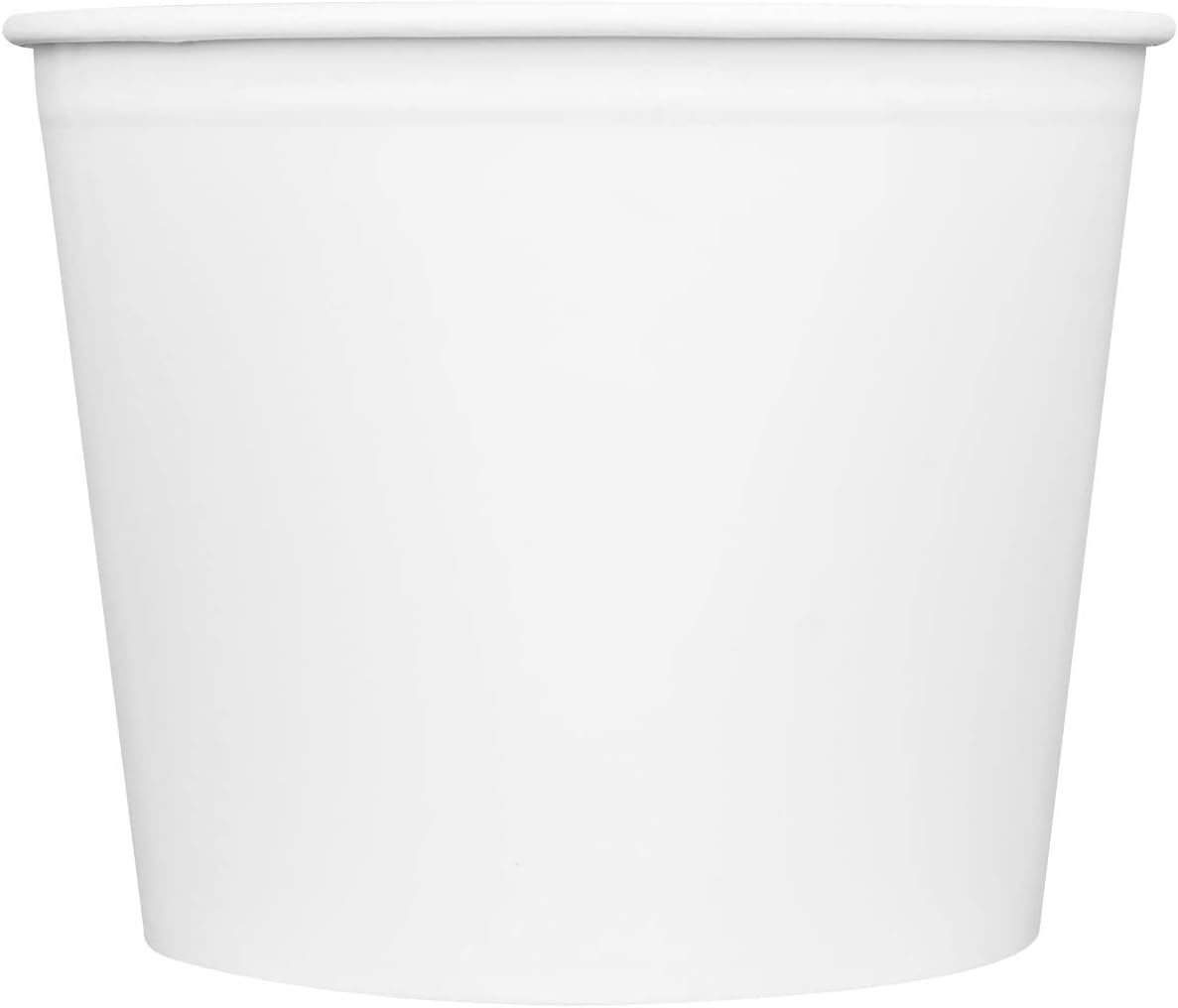 Karat C-FB85W Bundle (189mm) 85 oz Food Buckets with Paper Lids (Case of 180)