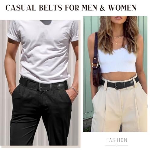 Stretch Belt for Men Women Stretch Braided Web Belt for Golf Casual Pants Shirts Jeans2