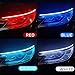 Riloer 2pcs Car LED Strip Tube Light Waterproof Flexible Car Light Accessories Daytime Running Lights Multicolor, 45cm/17
