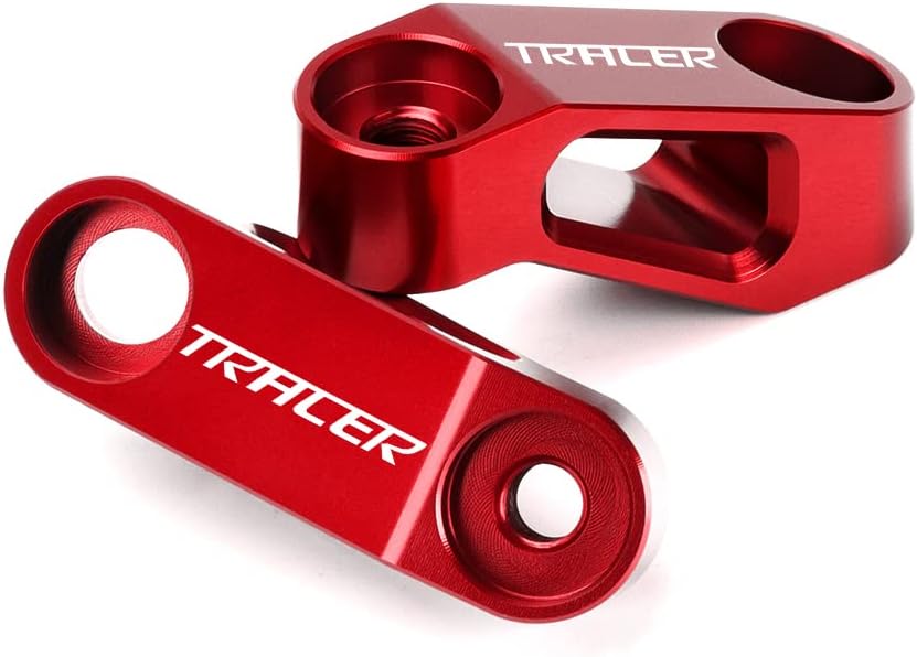 Modeer For Yamaha TRACER 7/GT TRACER 9/GT TRACER 700/GT TRACER 900/GT Every Year Motorcycle Rear View Mirror Risers Extenders Tracer 7GT 700GT 9GT 900GT Accessories (Red)