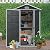 4 x 6FT Plastic Outdoor Storage Shed with Floor, Resin Shed with Window and Lockable Door, Waterproof Tool Storage for Garden, Backyard, Patio, Tool Storage, Black