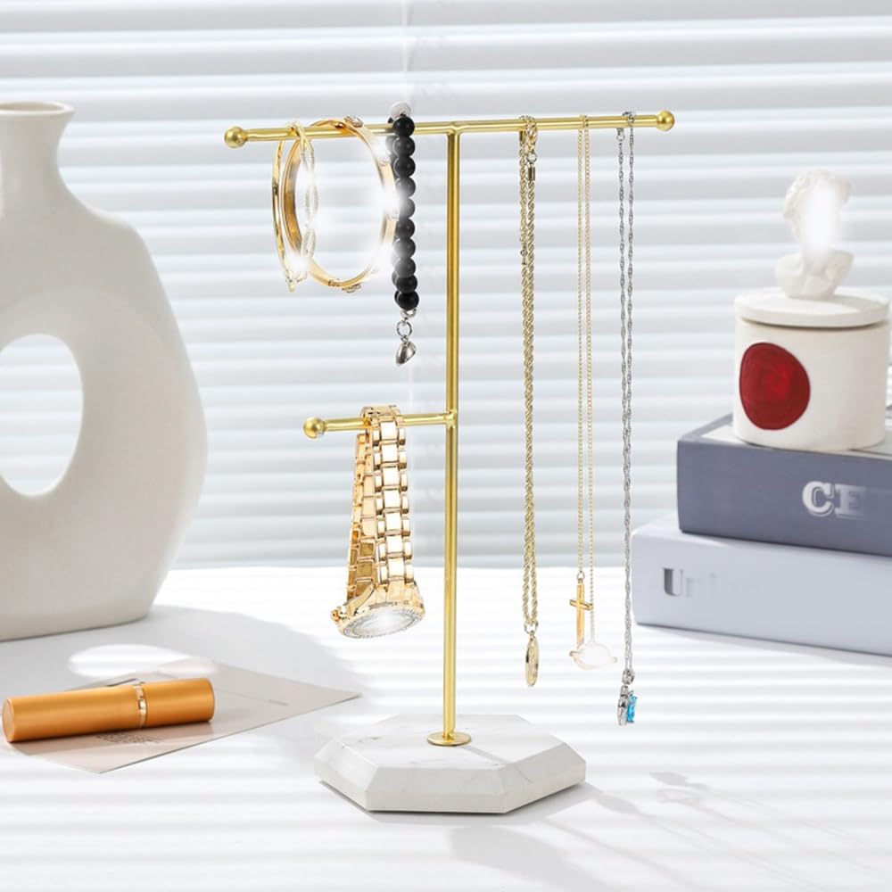 Armadi Adjustable Desktop Jewelry Organizer Stand for Necklaces