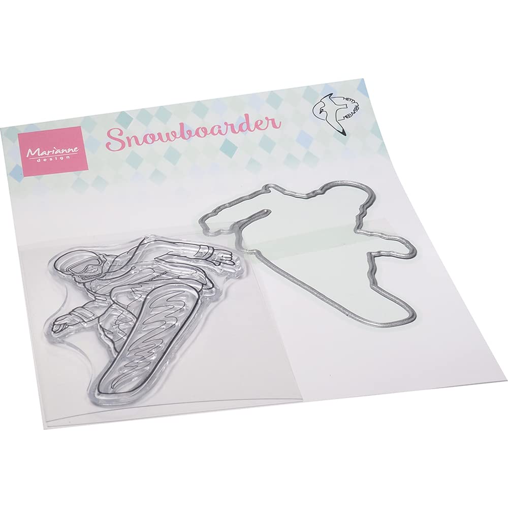 Marianne Design Transparent Clear, Snowboarder, For Stamping Cardmaking Arts And Crafts, One Size