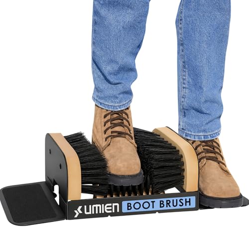 Umien™ Boot Scraper Outdoor Shoe Brush - Shoe Cleaner Brush, Boot Scrubber - Heavy Duty Shoe Cleaning, Extra Wide