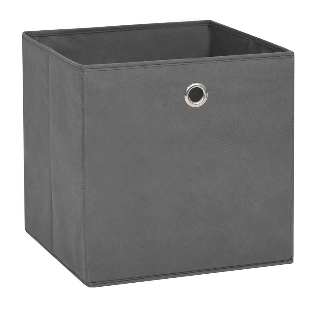 vidaXL 4er-Set faltbarer Aufbewahrungsboxen aus Vliesstoff, Grau, 28x28x28 cm