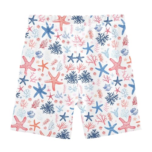 Cartoon Summer Starfish Girls Shorts Elastic Waist Sports Shorts Girls Leggings Pants for 4-10 Years2