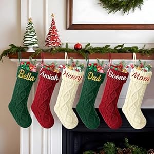 Personalized Christmas Stockings with Name Embroidered Knitted Christmas Stockings 18” Large Xmas Stocking Custom Christmas Stocking for Family Kids Personalized Christmas Stockings with Name Embroidered Knitted Christmas Stockings 18 Large Xmas Stocking Custom Christmas Stocking for Family Kids