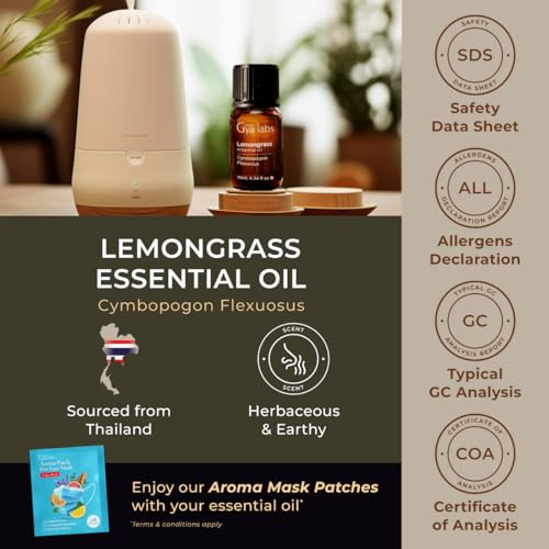 Image of 100% Pure Lemongrass Essential Oil - 0.34 Fl Oz - Lemongrass Oil for Hair, Skin, Diffuser, Aromatherapy & DIY Candle Making Scent