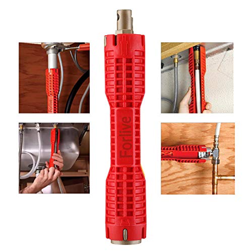 Faucet and Sink Installer,（8-in-1）Multi-purpose Wrench Plumbing Tool for Toilet Bowl/Sink/Bathroom/Kitchen Plumbing Repair Installation