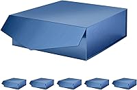 Vista 7 de 2 cajas de regalo extra grandes con tapas de 11.3 x 11.3 x 4.8 pulgadas, cajas de propuesta de padrinos de boda negras con cierre magnético