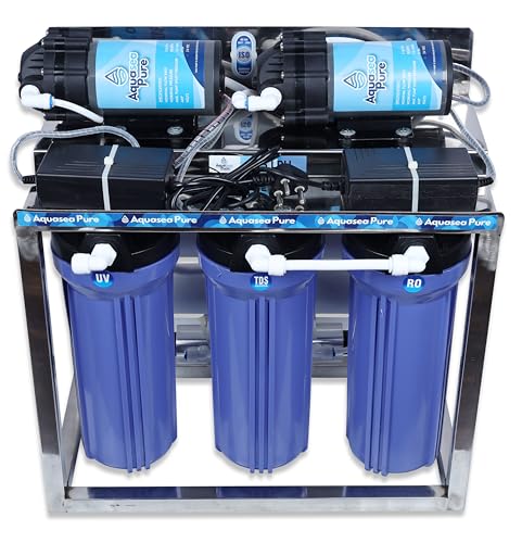 Image of RO PLANT Commercial RO+UV+TDS water purifier with TDS Adjuster (25 LPH RO+UV+TDS ADJUSTER) Full Stainless Steel body- Double pump purification
