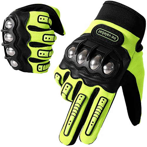 WPTCAL Motorcycle Gloves for Men Women, Motorcycle Riding Gloves with Hard Guard Protection, Touchscreen Full Finger Motorbike Gloves for Mountain Dirt Bike BMX MTB ATV Motocross Road Racing Cycling