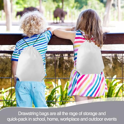 Image of Shappy Drawstring Backpack Bulk Sports Gym Cinch Bag Polyester String Bag for Men Women