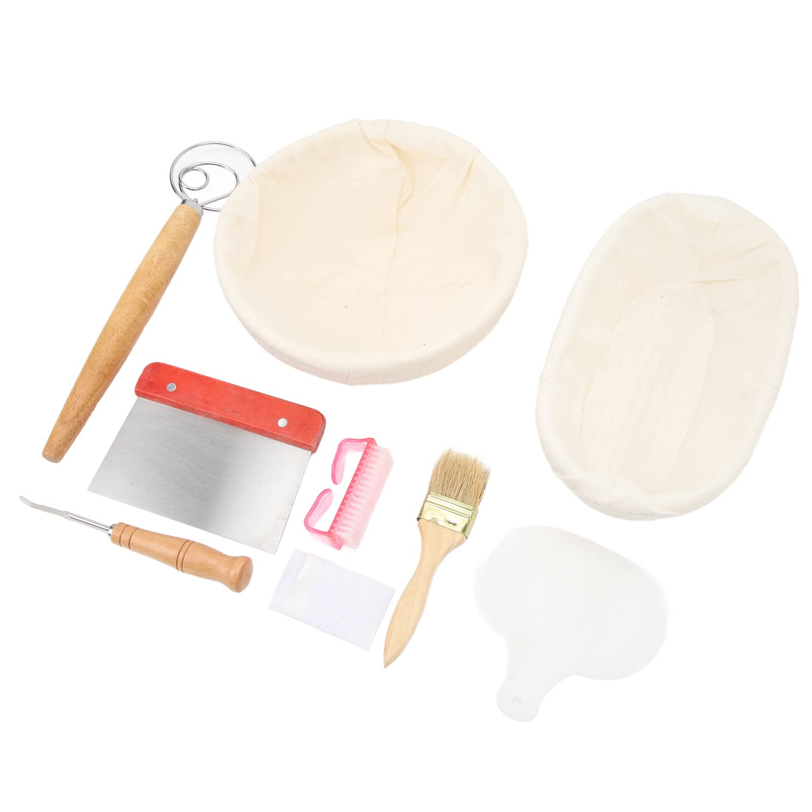Hidyliu Set di Cestini per Lievitazione Ovali e Rotondi per Dolci Fatti in Casa, in Rattan Antiaderente con Rivestimenti Lavabili, 10,2 Pollici e 8,7 Pollici, Ideali per Qualsiasi Ricetta di Pane
