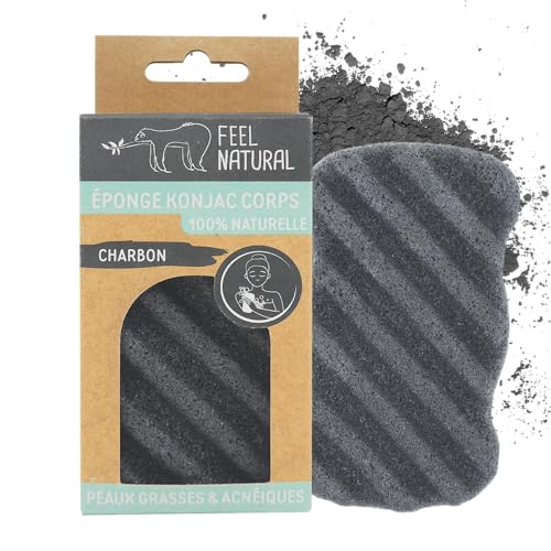 Esponja Konjac Cuerpo Carbón - Feel natural