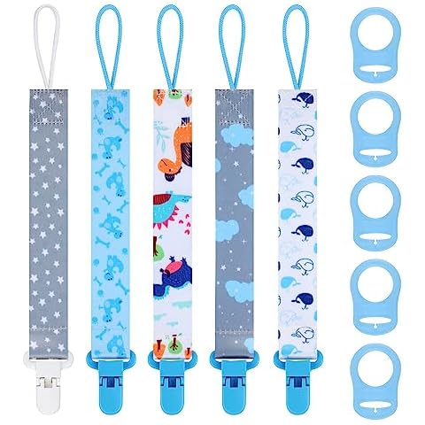 5 Pcs Tikplus Baby Dummy Clips Set Cover