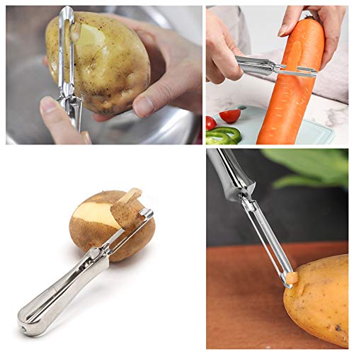 Vegetable Peeler, Stainless Steel Rotary Peeler For Potatoes Carrots Apples Pears 1 Pc By Lechay #TOP3