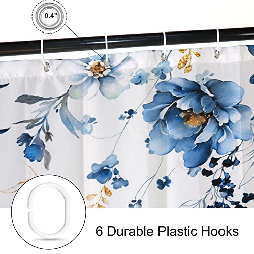 MIRRORANG Blue Leaf Stall Shower Curtain - Image 4