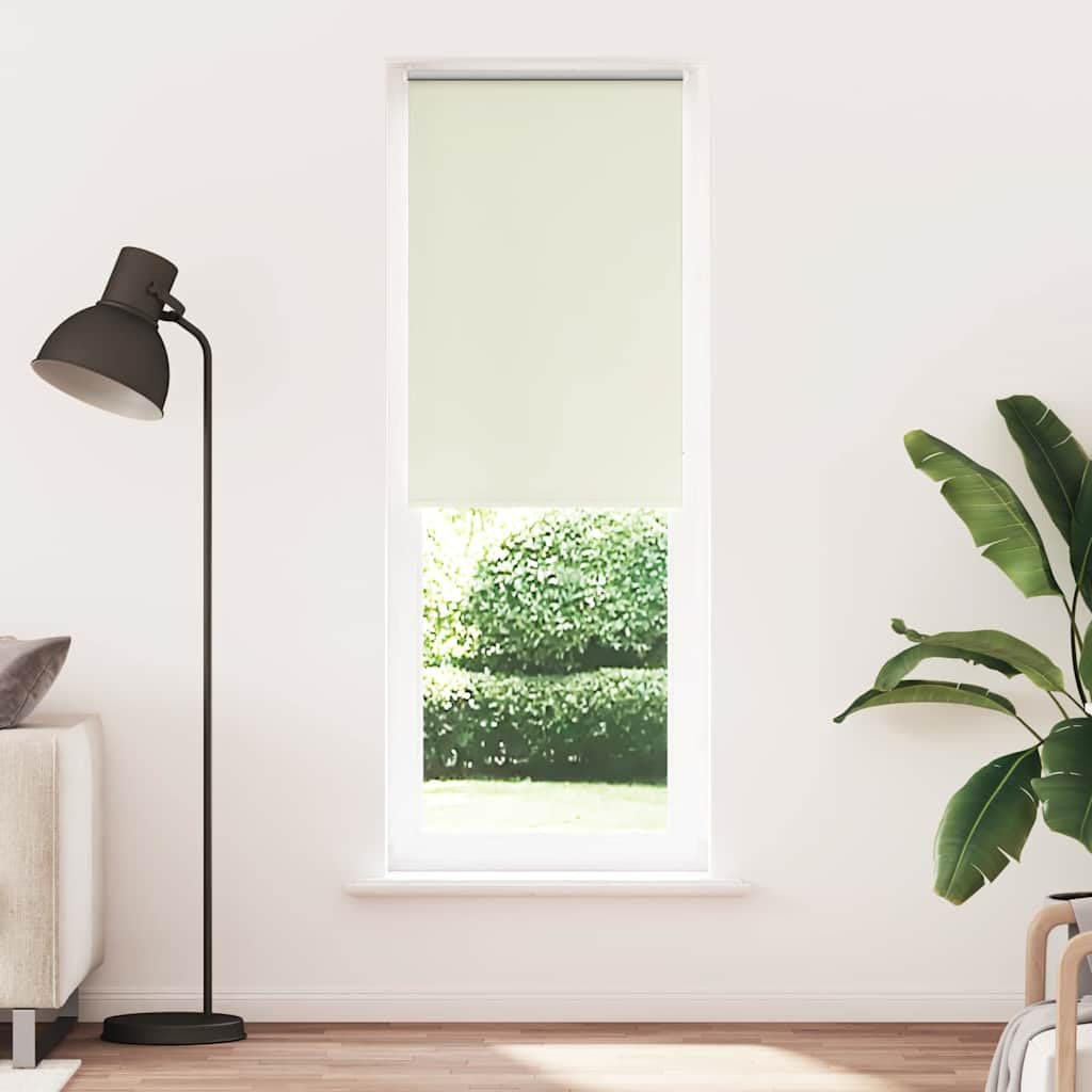 Verdunklungsrollo, gebrochenes Weiß, 65 x 210 cm | 100 % Polyester, Befestigung an Wand oder Fenster, höhenverstellbar, Kindersicherung