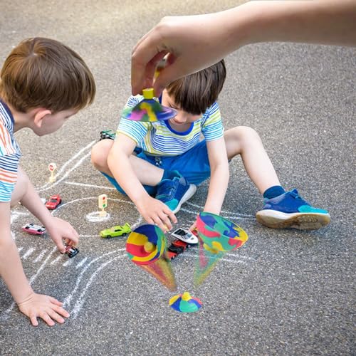 PLLKAB 3Pcs fidget Bouncing Bowl Fidget Toys, Creative Camouflage Bounce Bowl, Rubber Novelty Cool Spinning Toy - Image 4