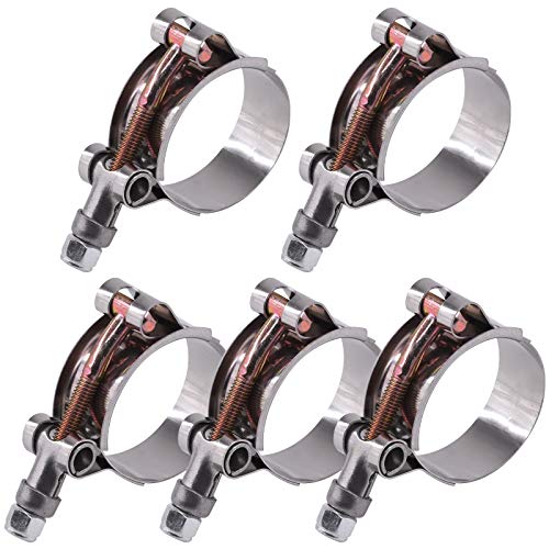 Glarks Abrazaderas para tubos flexibles de acero inoxidable de 38-43 mm, para tubos flexibles de aspiración turbo