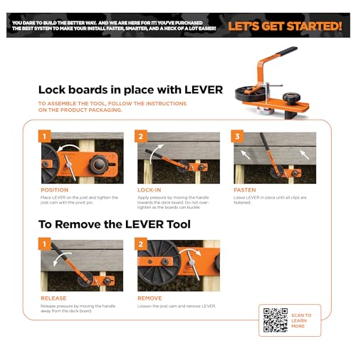 Camo Deck in a Box Hidden Deck Fastener Kit for Composite Decking, 500 sq ft Coverage, 900 hidden fasteners, 3 board benders, and one Stand-Up fastening tool.