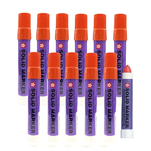 Sakura Solid Paint Markers - Permanent Marker Paint Pens - Window, Wood, & Glass Marker - Red Paint - 12 Pack #TOP29