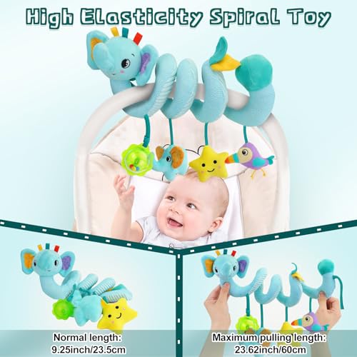 image for FPVERA Spiral Car Seat Activity Toy, Stroller Arch Baby Crib Hanging T