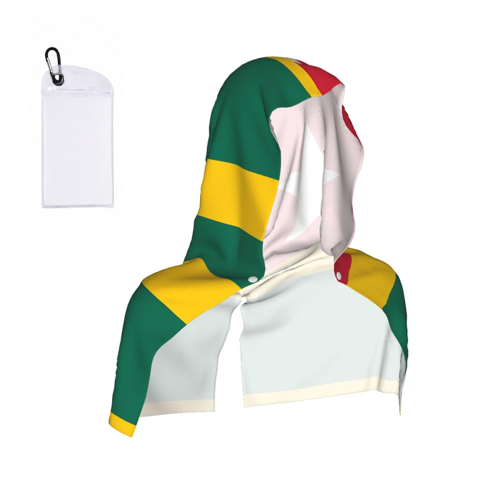 CNTDBU Flag of Togo Cooling Towel Hooded-Instant Chill Neck Cover for Sports, UV Cooling Rag for Running Gym