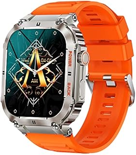 GaWear Smartwatch Herren mit Telefonfunktion,1,96 Zoll 320 * 386 HD,IP68 Wasserdicht Armbanduhr mit Blutdruckmessung Schlafmonitor, SpO2, Outdoor Sportuhr 100+Sportmodi für ios Android（Sliber）