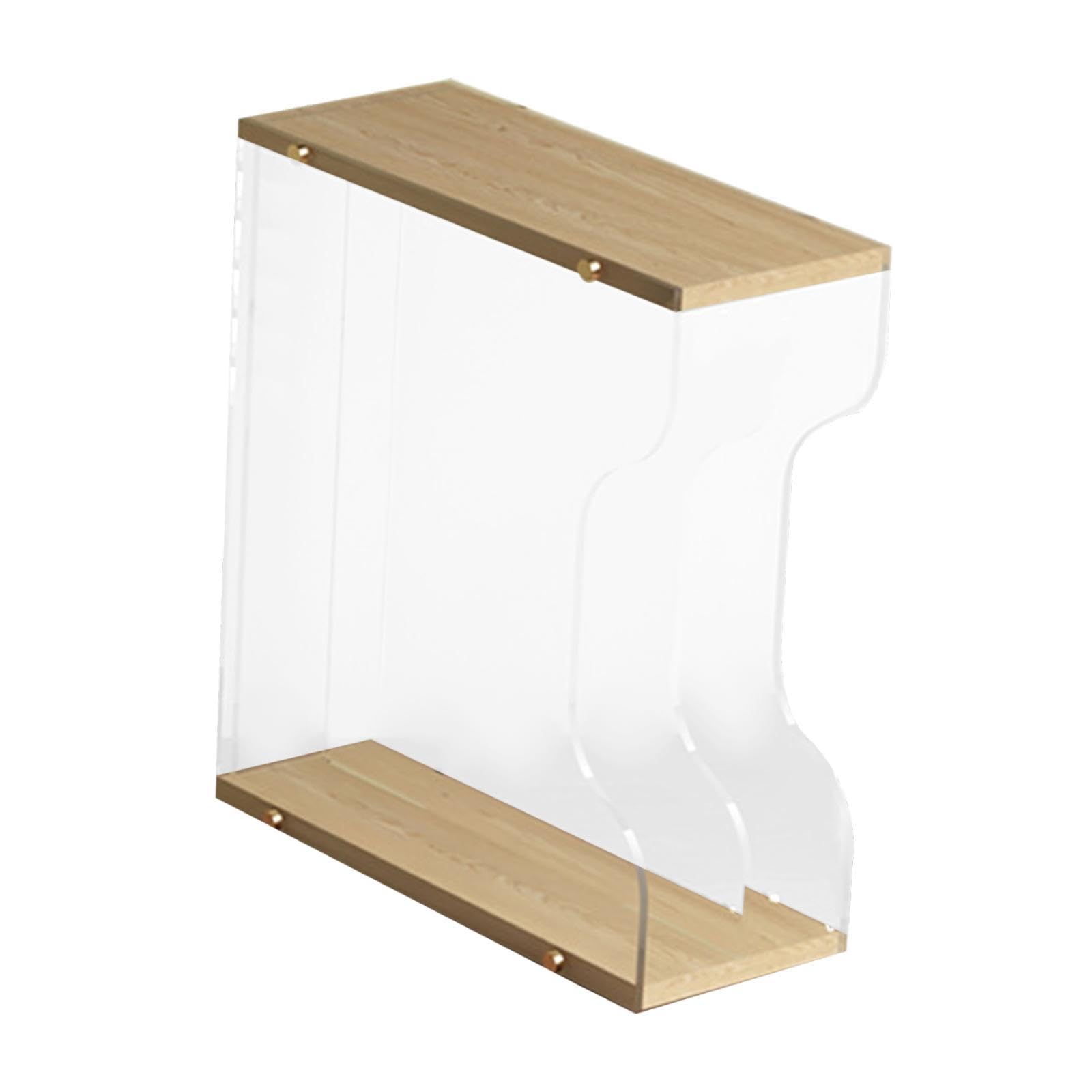 ZOOMELLA Vinyl Record Storage Holder Gift Desk Storage Rack for Comics Albums Bedroom Wood Color 2 Grid|Storage & Media Accessories|Music-image-14