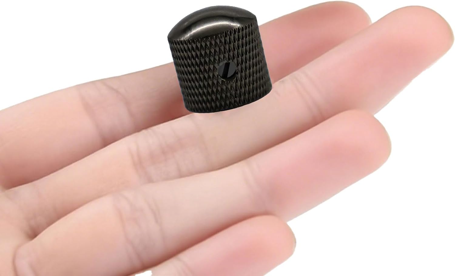 4pcs Black Guitar Knobs Metal Volume Tone Speed Control Knob for Fender Telecaster Gibson Les Paul Electric Guitar Bass Accessories (Black) image 4