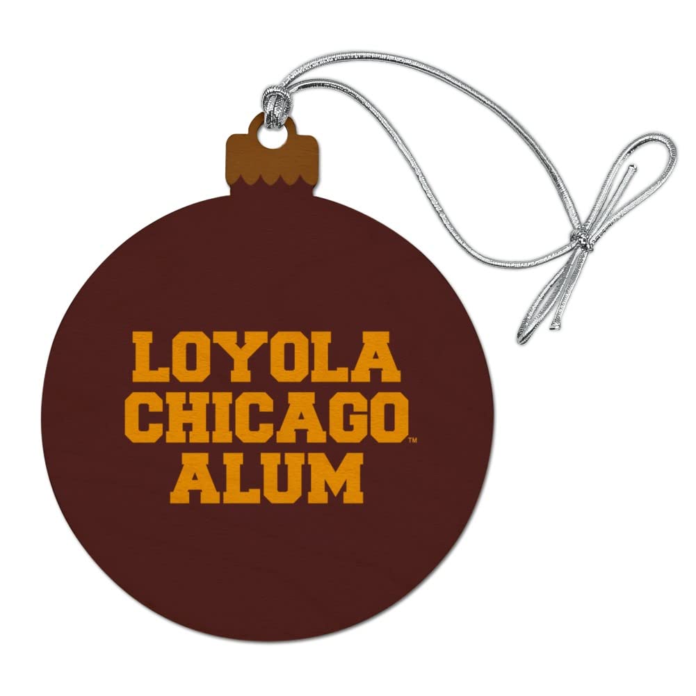 GRAPHICS & MORE Loyola University Chicago Alumni Wood Christmas Tree Holiday Ornament