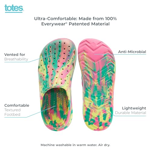 Image of Totes Kids' Everywear Lightweight Waterproof Contoured Splash and Play Clog Sandals with Strap
