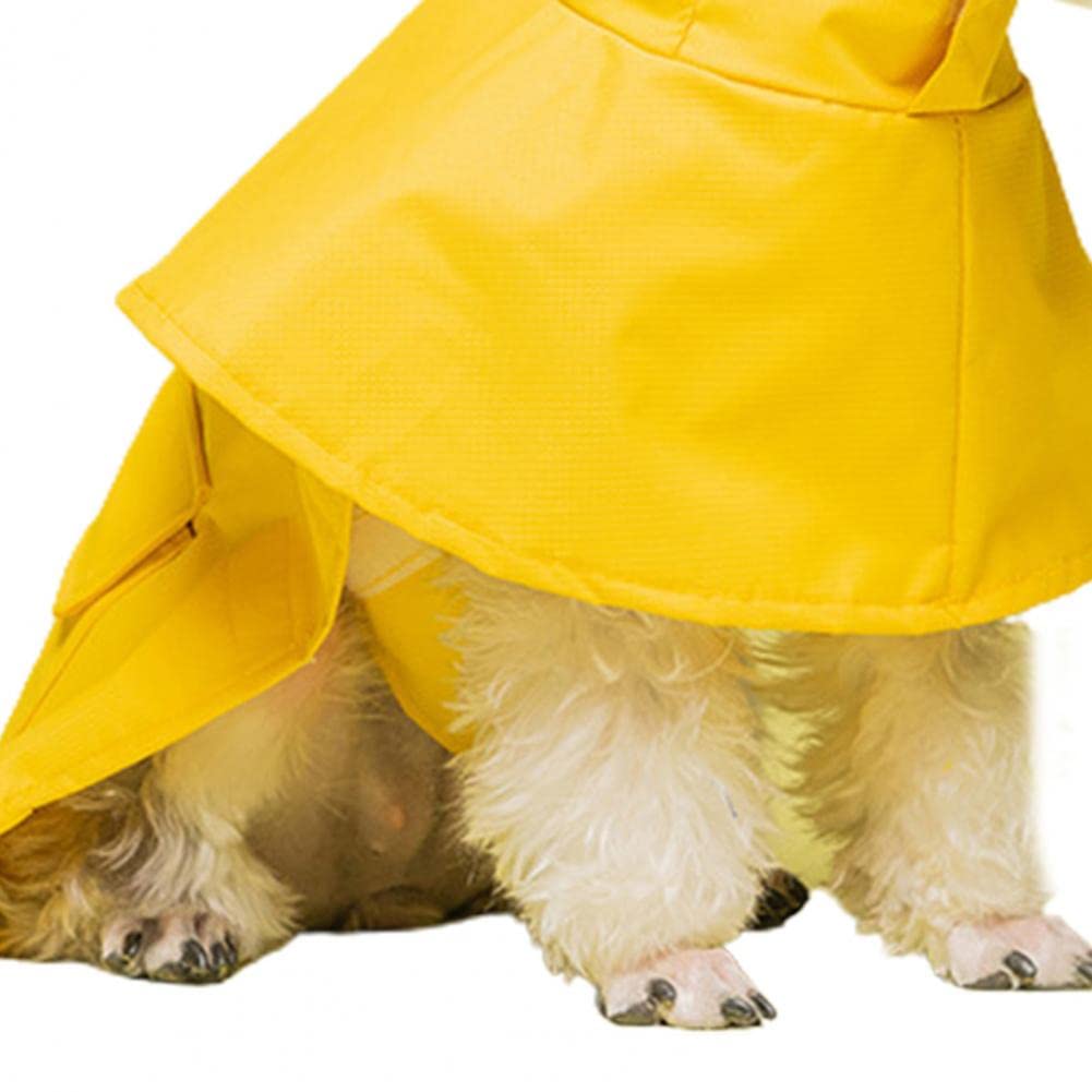 płaszcz przeciwdeszczowy dla psa, Kurtka przeciwdeszczowa dla psa Innowacyjny wodoodporny płaszcz Wygodna i łatwa w noszeniu Artykuły zwierząt(Yellow,S)