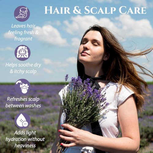 Image of Lavender Water - 100 % Pure, Calming Face & Body Toner Mist - Ayurvedic Steam-Distilled For Oil-Control, Acne-Control, Skin Hydration 100 ML