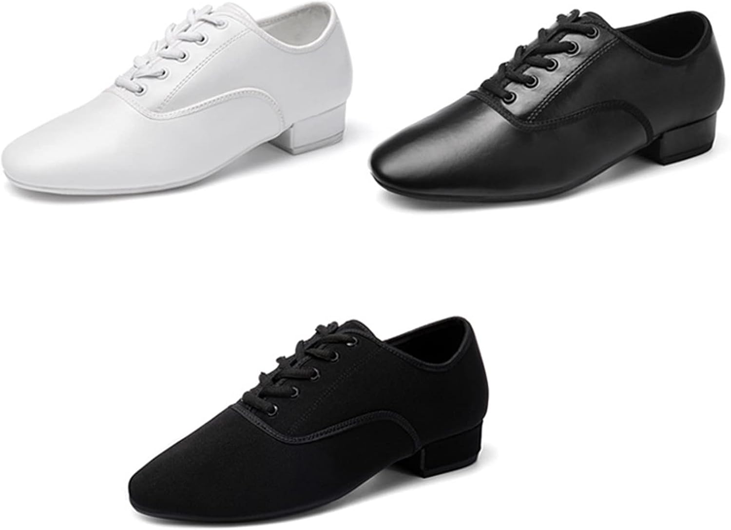Men's Dance Shoes Latin Modern Oxford Dance Shoes Low Heel Soft Bottom Ballroom