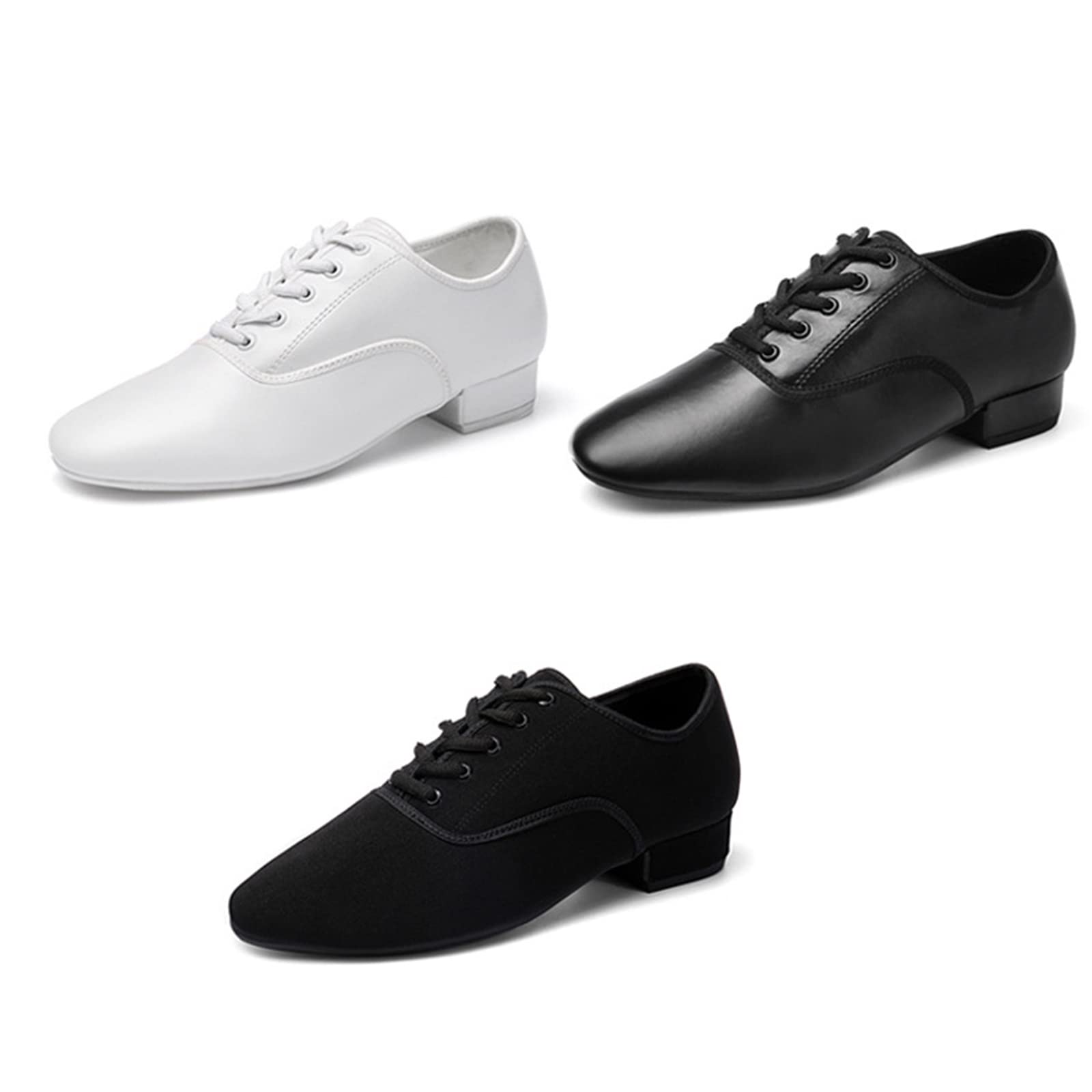 Zapatos De Baile para Hombre Zapatos De Baile Oxford Modernos Latinos Tacón Bajo Salón De Baile